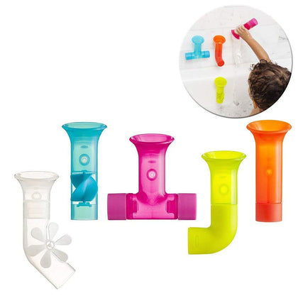 Boon Building Bath Pipes Toy, Set of 5 Pack of 5 Set 1