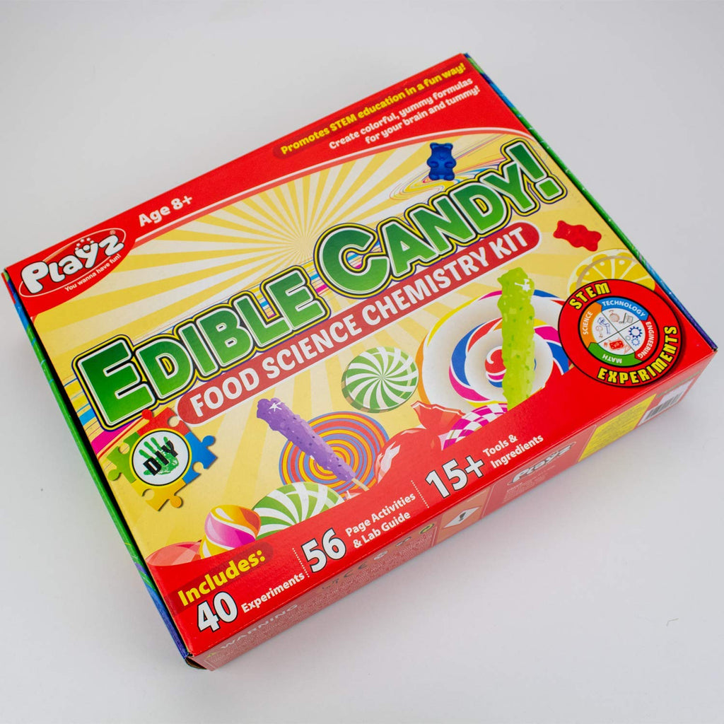 Playz Edible Candy Making Science Kit for Kids Ages 8-12 Years Old - Food  Science Chemistry Kid Science Kit with 40 Experiments to Make Your Own